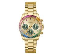 Guess Montre Halo GW0690L4 Quartz Multi-cadrans pour femmes Bleu clair/Or/Rose One Size