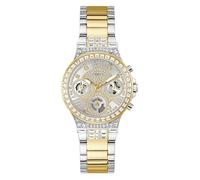 GUESS Moonlight GW0320L7 Montre-bracelet multifonction pour femme en acier inoxydable bicolore