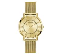 GUESS Montre Homme Quartz Analogique Bracelet Maille GW0832G1, Doré/Champagne, Classique