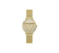 GUESS Montre femme GW0477L2 - Acier inoxydable doré, bracelet mesh, cristaux Swarovski