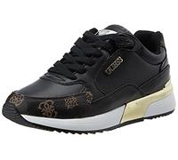 Guess Baskets pour femme Moxea – Noir Marron Ocre – Taille 36 EU