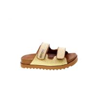 Guess - Mules Beige en Rafia avec Logo Doré - Femme - Chaussures - Brun - Taille: 36 EU