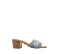 GUESS Mules pour femme - Bleu - Mélange textile et synthétique, bleu, 39 EU