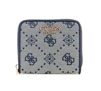 GUESS Neda Petit Portefeuille zippé avec Logo Bleu Marine