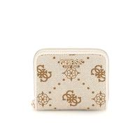 GUESS Neda SLG Small Zip Around Wallet S Creme White Logo