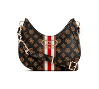 GUESS Nelka Top Zip Crossbody Mocha Logo