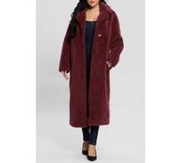 GUESS New Alina Long Coat Burgundy Rose Taille: L | Manteaux en fausse fourrure Outlet | Femme | Marron