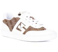 Guess Nochee2 Basse Profil Lacée Pour Femme Trainer En Blanc Brun EU 36-42