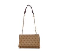 GUESS Noelle II Convertible Xbody Flap Bag Latte Logo/Brown