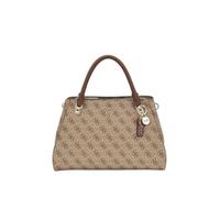 GUESS Noelle II Luxury Satchel Latte Logo/Brown