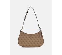 Guess Women's Noelle Faux Leather Zip Shoulder Bag Latte Taille unique Female