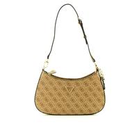 GUESS Noelle Top Zip Shoulder Bag Latte Logo/Brown