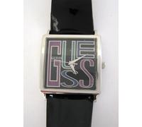 GUESS Noir Vernis Cuir Grand Logo Montre Femme W75022L1