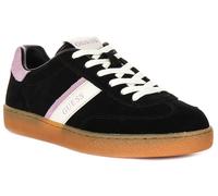 Guess Nolinas En Cuir Mélangé Daim À Lacets Pour Femmes Trainer Noir EU 36-42