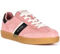 Guess Nolinas En Daim Cuir À Lacets Femmes Trainer Rose En EU 36-42