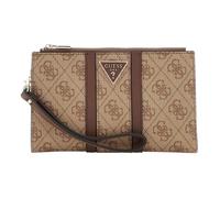 GUESS Noreen SLG Double Zip Organizer Latte Logo / Brown [269977] - porte-monnaie porte monnaie