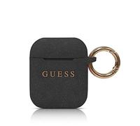 Guess Original Coque en Silicone Compatible avec écouteurs Airpods 1/2 - Noir