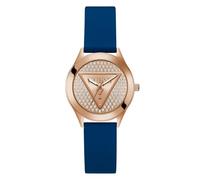 GUESS P RS GLD CS/Sun RS GLD Glitz DL W/P RS GLD Logo/Blue SMTH Silicone STRP, Or Rose