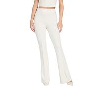 Guess Pantalon Evelina évasé écologique pour femme, blanc nacré, Taille S