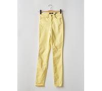 guess pantalons femme de couleur jaune