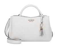 GUESS Phoebe Girlfriend Satchel Bag Creme White Logo