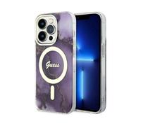 Guess Pochette Golden Marble MagSafe Violet - iPhone 14 Pro