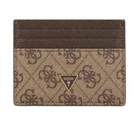 Guess Porte-cartes en cuir Mito Card Case pour homme Beige/Brun