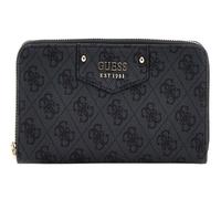 GUESS Porte-monnaie anthracite noir pour femme - Eco Brenton SLG Large Zip Around Wallet L Coal Logo 292110