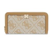GUESS Porte-Monnaie Audrey Logo SLG Zip Around Wallet Beige Logo Multicolore