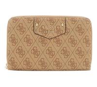GUESS Porte-monnaie beige brun clair pour femme - Eco Brenton SLG Large Zip Around Wallet L Latte Logo 292097