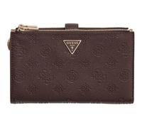 GUESS Porte-Monnaie Blake SLG Double Zip Organizer Brown Logo Marron foncé