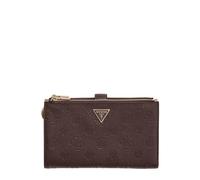 GUESS Porte-Monnaie Blake SLG Double Zip Organizer Brown Logo Marron foncé