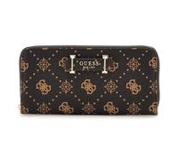 GUESS Porte-monnaie brun foncé marron pour femme - Silia SLG Large Zip Around Wallet L Espresso Logo 326503