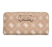 GUESS Porte-Monnaie Carrie Logo Large Zip Around Wallet Biscotti Logo Beige