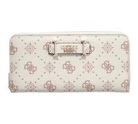 GUESS Porte-Monnaie Carrie Logo Large Zip Around Wallet Vanilla Logo écru