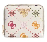 GUESS Porte-Monnaie Carrie Logo SLG Small Zip Around Biscotti Logo Beige