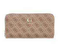 GUESS Porte-Monnaie Coleen Logo Zip Around Wallet Latte Logo Marron Clair