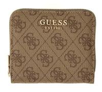 GUESS Porte-Monnaie Coleen Logo Zip Around Wallet Latte Logo Marron Clair