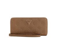 Guess Porte-monnaie Cresidia II SLG grand portefeuille zippé taupe foncé logo