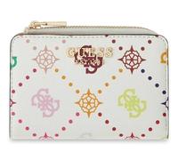 GUESS Porte-Monnaie Emelie Logo SLG Zip Around Card Case Bone Logo Multicolore
