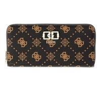 GUESS Porte-Monnaie Emelie Logo SLG Zip Around Wallet Espresso Logo Marron foncé