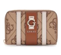 GUESS Porte-Monnaie Erenia Zip Around Wallet Latte Logo Brun