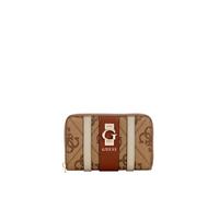 Guess Porte-Monnaie Erenia Zip Around Wallet Latte Logo Brun