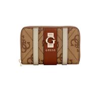 Guess Porte-Monnaie Erenia Zip Around Wallet Latte Logo Brun
