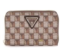 GUESS porte-monnaie G Wave SLG Medium Zip Around Wallet Brown Logo