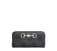 GUESS Porte-Monnaie Janie Logo SLG Zip Around Wallet Coal Logo Gris foncé