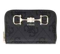 GUESS Porte-Monnaie Janie Logo SLG Zip Around Wallet Coal Logo Gris foncé