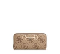 Guess Porte-monnaie Janie Logo SLG Zip Around Wallet Latte Marron clair
