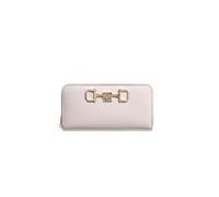 Guess Porte-monnaie Janie SLG Zip Around en simili cuir Stone Beige, 12 fentes, 20,5×10×2,7 cm