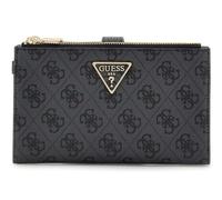 GUESS Porte-Monnaie Laurel II SLG Double Zip Organizer Coal Logo Gris foncé